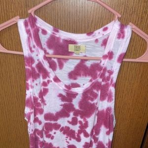 Pink Tie-Dye Tank Top